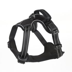 Dog Harness No Pull Breathable Reflective Pet Harness Vest (Option: Black-XS)