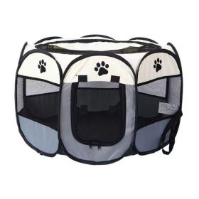 Portable Dog Crate Breathable Spacious Space Easy To Clean Enclosed Foldable Soft Kennel For Cats Dogs Medium 91x48cm/35.8x18.9in (Option: Default)