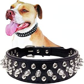 Adjustable Microfiber Leather Spiked Studded Dog Collar with a Squeak Ball Gift for Small Medium Large Pets Like Cats/Pit Bull/Bulldog/Pugs/Husky (size: S(10.8"-13.2" / 27.5cm-33.5cm), Color: Pink)