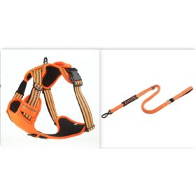 Dog Harness No Pull Breathable Reflective Pet Harness Vest (Option: Orange  set1-XS)